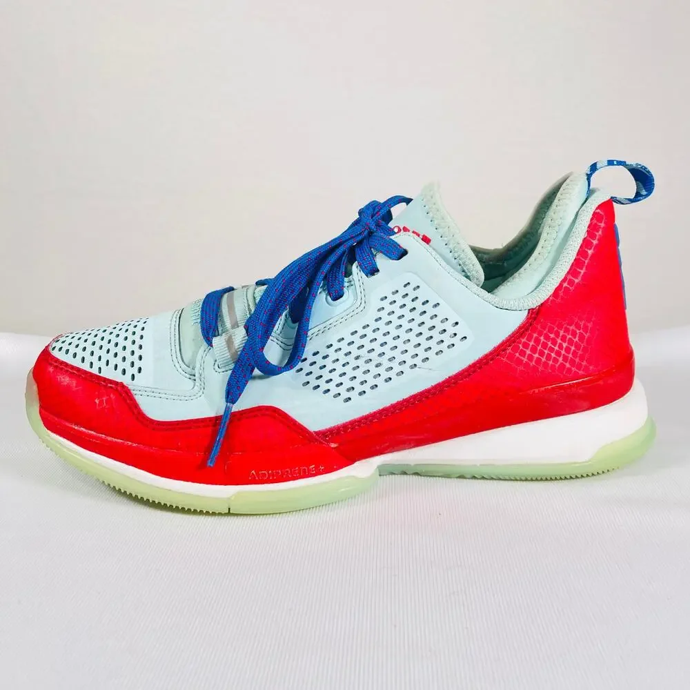 Adidas Mid Top Sneakers Mens 7.5 Red Blue Lillard Oakland Rebels Trainers Shoes